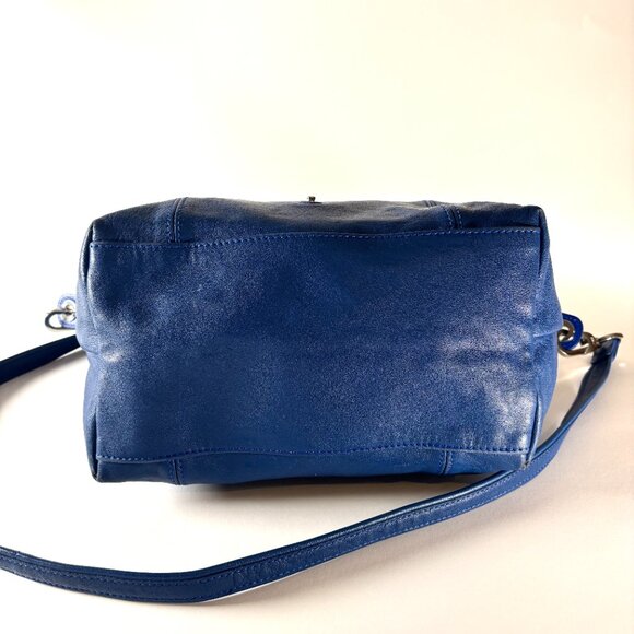 Longchamp Blue Leather Le Pliage Cuir Top Handle Crossbody - Picture 8 of 14